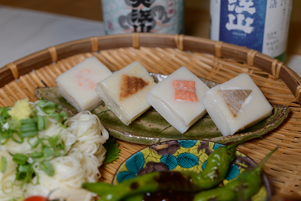 笹鮨かまぼこと素麺の籠盛ご膳♪