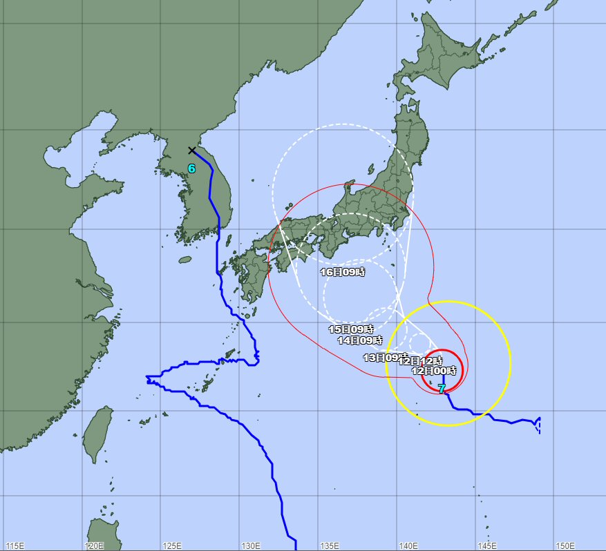 台風7号の影響が心配です！