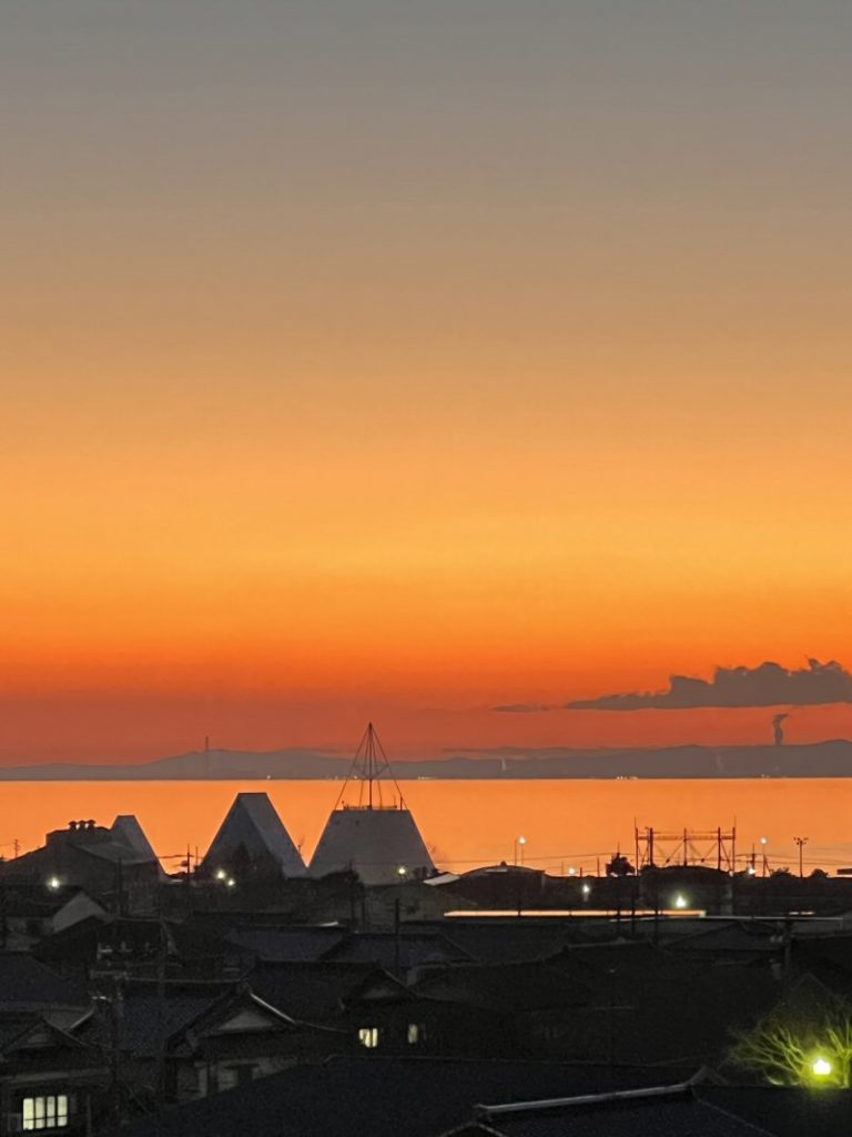 富山湾の幻想的な夕焼け！