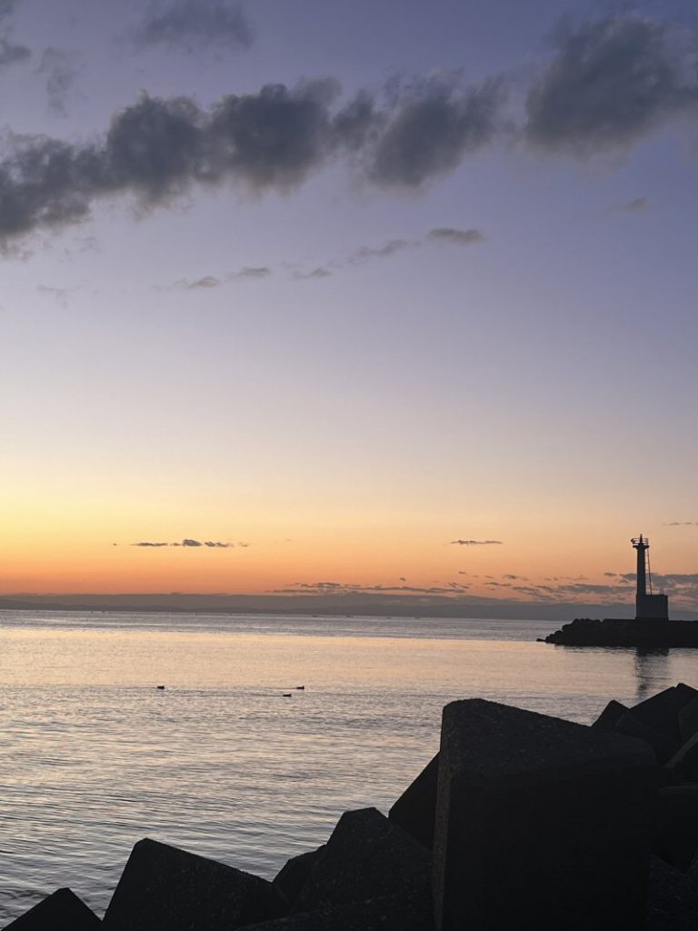 立山連峰、富山湾、夕焼け、素晴らしい景色でした！