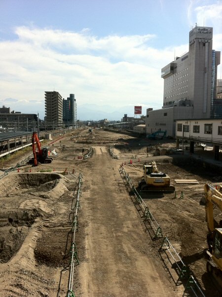 富山駅の工事状況