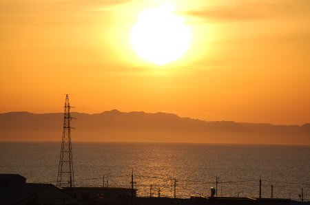 富山湾と夕陽と僧ヶ岳に癒されて・・・